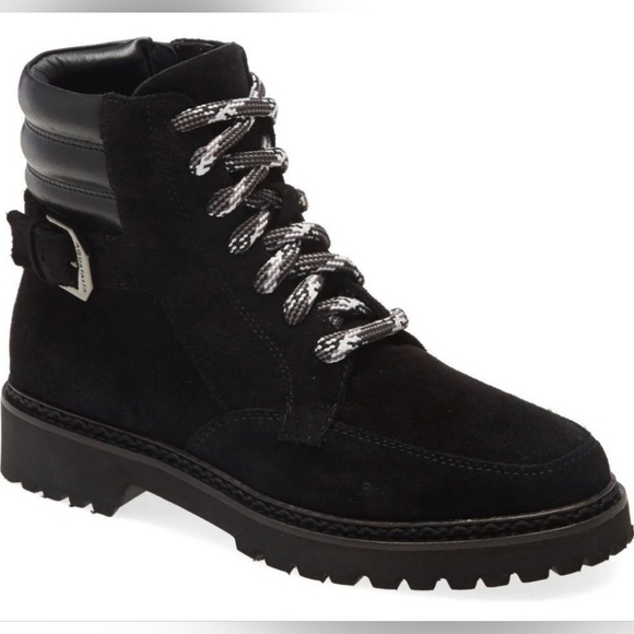 Aquatalia Mayra Waterproof Combat Lace Up Boots Size 7 Women's